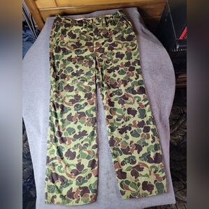 Vintage SafTbak Pants Mens 36x29 Duck Camo Hunting Canvas Altoona PA USA